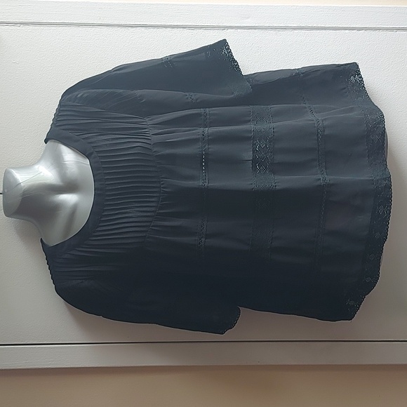 Renee C. Sheer Short Sleeve Top - Picture 1 of 5